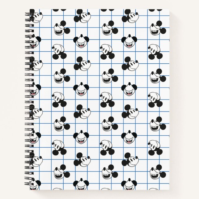Carnet Classic Smiling Mickey Mouse Grid Pattern (Devant)