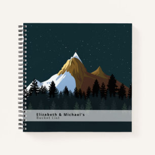 Carnet Classic Snow Capped Mountains BUCKET LISTE Personn
