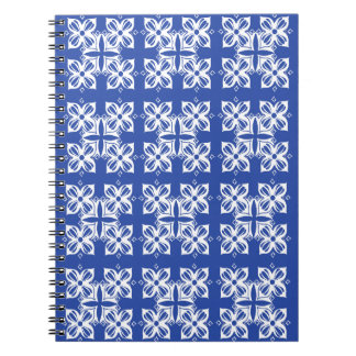Carnet classique à motif bleu