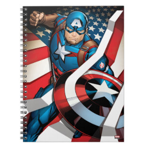 Carnet Classiques Avengers   Captain America avec des ban