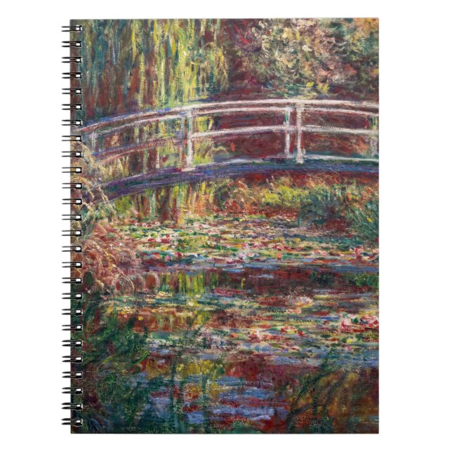 Carnet Claude Monet - Eau Lily étang, Harmonie rose (Devant)