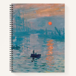 Carnet Claude Monet Impression Sunrise Français
