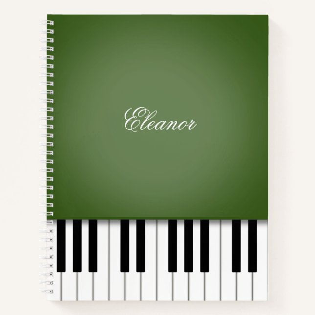 Carnet Clavier de musique de piano en mousse foncée Carne (Devant)