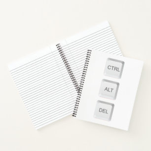 Carnet Clavier d'ordinateur CTRL ALT DEL de SlipperyJoe