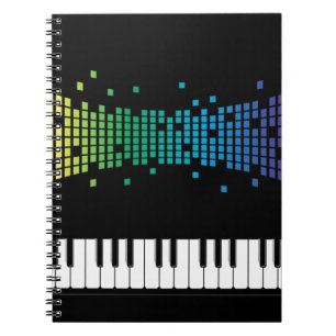 Carnet Clavier instrumental piano de musique multicolore