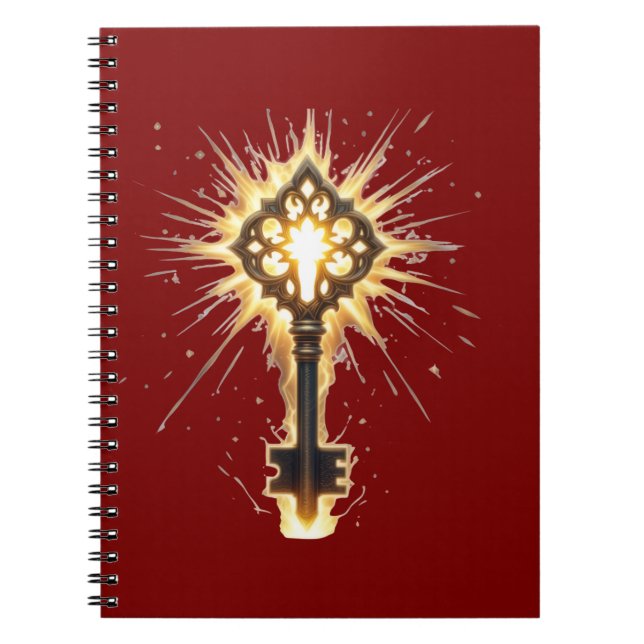 Carnet Clé de Fantaisie Ancienne avec Lumière Magique – R (Devant)