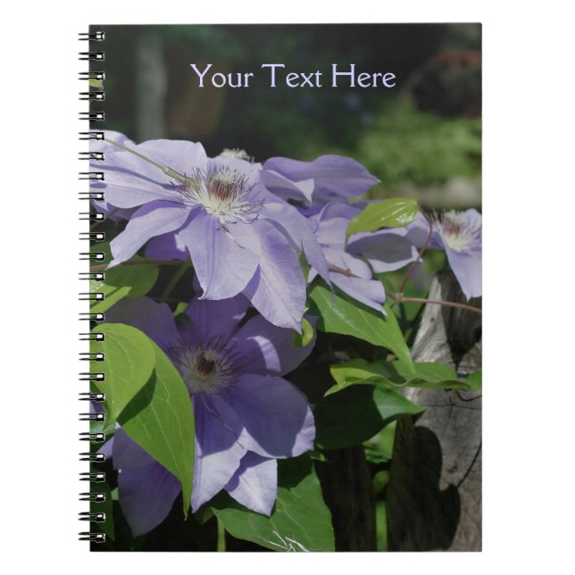 Carnet Clematis Pale Violet Fleurs Nature Notebook (Devant)