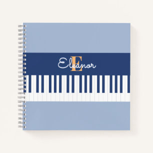 Carnet Clés de piano de Monogramme musicale de clavier