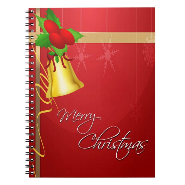 Carnet Cloche de Noël et ruban (Devant)