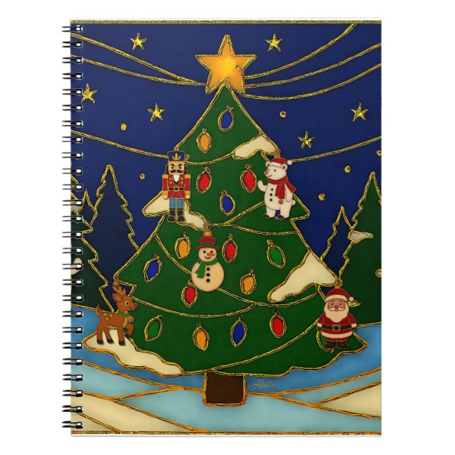 Carnet Cloisonne Art Whimsical Forest Classic Christmas  (Devant)