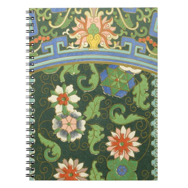 Carnet Cloisonne Chine Patter Asiatique Oriental (Devant)
