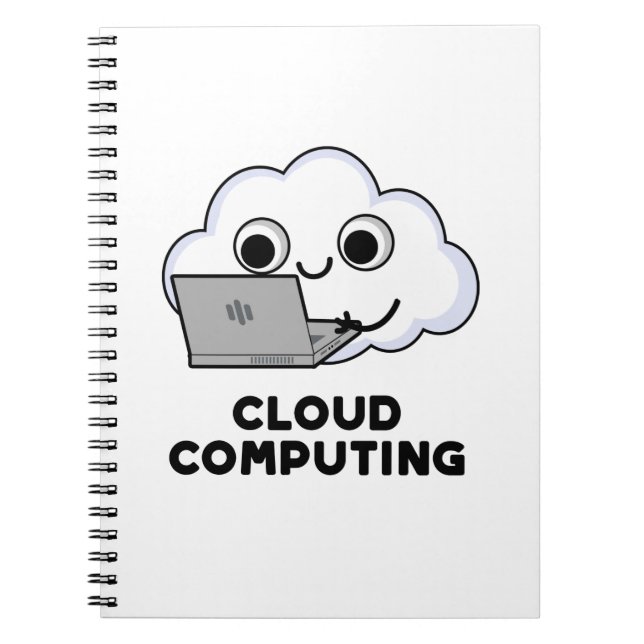 Carnet Cloud Computing Funny Ordinateur Météo Pun (Devant)