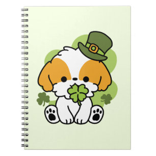 Carnet Clover Pup Love – Design de chien pour la Saint-Pa