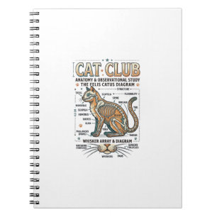 Carnet Club Chat Anatomie du Chat Diagramme Scientifique 