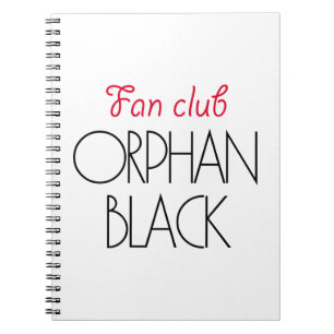 Carnet Club de fan noir orphelin