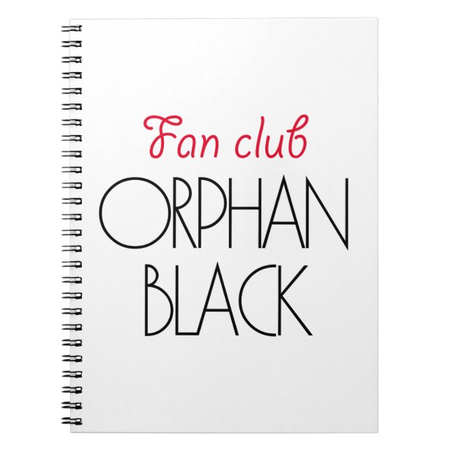 Carnet Club de fan noir orphelin (Devant)