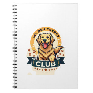 Carnet Club Énergie Dorée Golden Retriever Chien Vintage