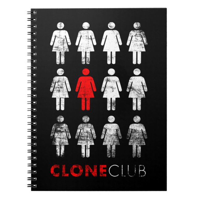 Carnet Club orphelin de clone du noir | Léda (Devant)
