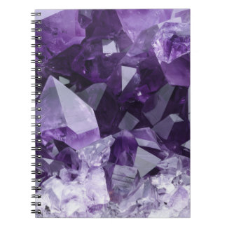 Carnet Cluster de cristal de guérison d'améthyste