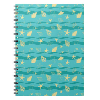 Carnet Coastal Waves & Seashell Pattern