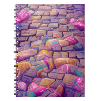 Carnet Cobblestones couleurs psychédéliques art graphique