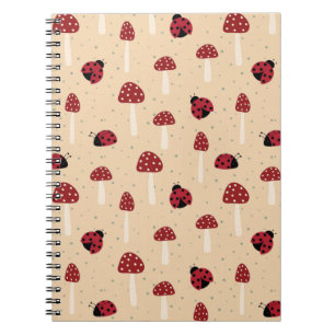 Carnet Coccinelles et Champignons Rouges
