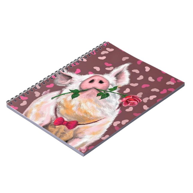 Carnet Cochon de souris - Romantique - drôle (Côté gauche)