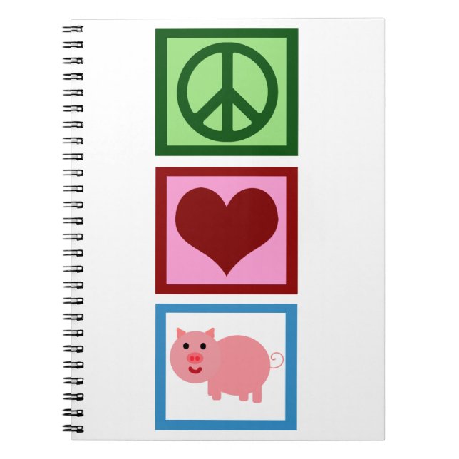 Carnet Cochons d'amour de paix (Devant)