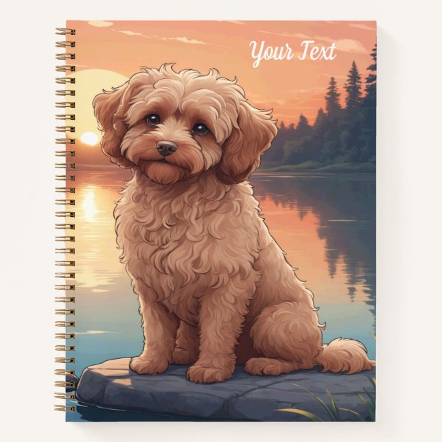 Carnet Cockapoo au bord du lac (Devant)