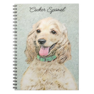 Carnet Cocker Spaniel Buff Peinture - Art Chien original