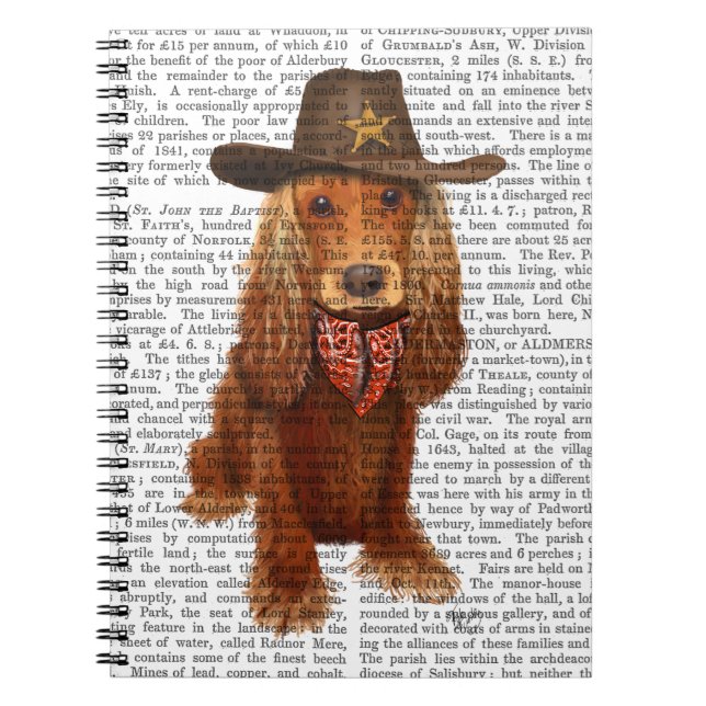Carnet Cocker Spaniel Cowboy 2 (Devant)