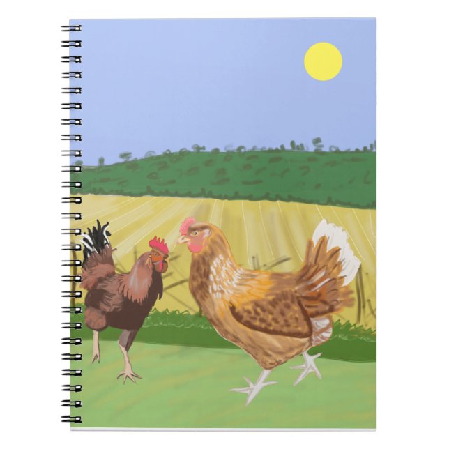 Carnet Cockerel et poulet (Devant)