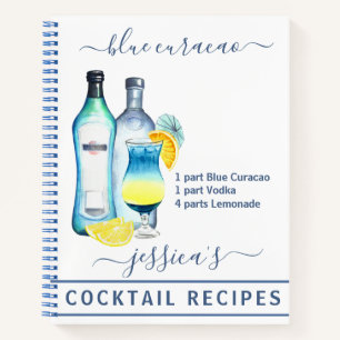 Carnet Cocktail Aquarelle Recette Boissons Mixtes