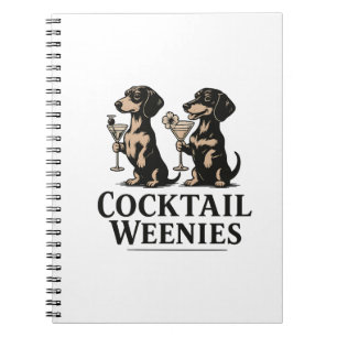 Carnet Cocktails Weenies Drôle de chien teckel wiener