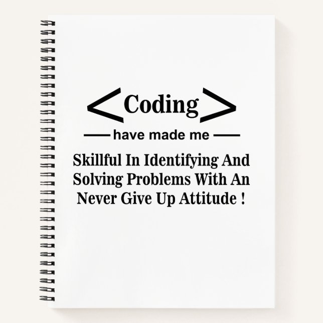 Carnet Codage Codeur Développeur Programmeur Codage (Devant)