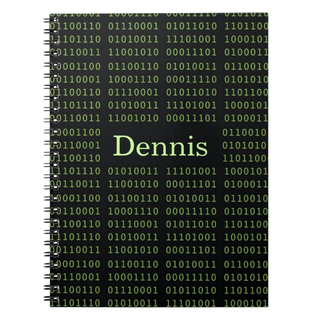 Carnet Code binaire personnalisé (Devant)