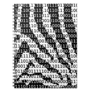 Carnet Code binaire Zebra noir et blanc