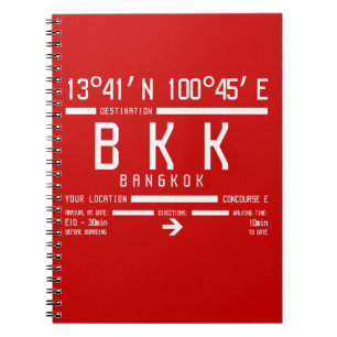 Carnet Code de l'aéroport international BKK l'A.I.T.A de