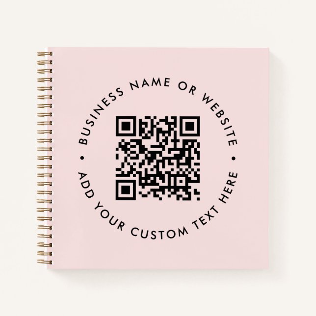 Carnet Code QR | Blush Pink Feminine Business Promotion (Devant)