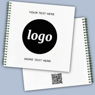Carnet Code QR de texte de logo simple pour la promotion 