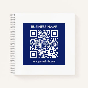 Carnet Code QR modifiable (généré instantanément)   Bleu 