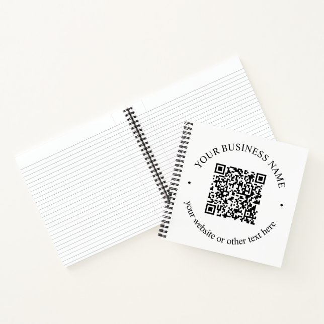 Carnet Code QR téléchargé Plus Texte circulaire modifiabl (Intérieur)