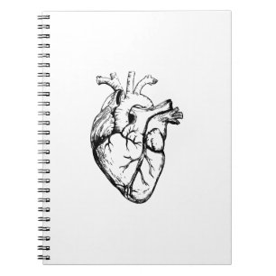 Carnet Cœur Anatomique Art en Ligne Vintage