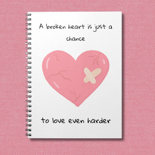 Carnet Coeur brisé rose