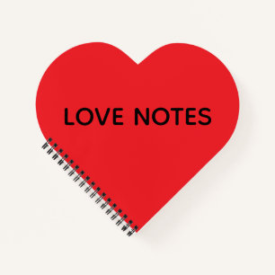 Carnet coeur d'amour rouge.