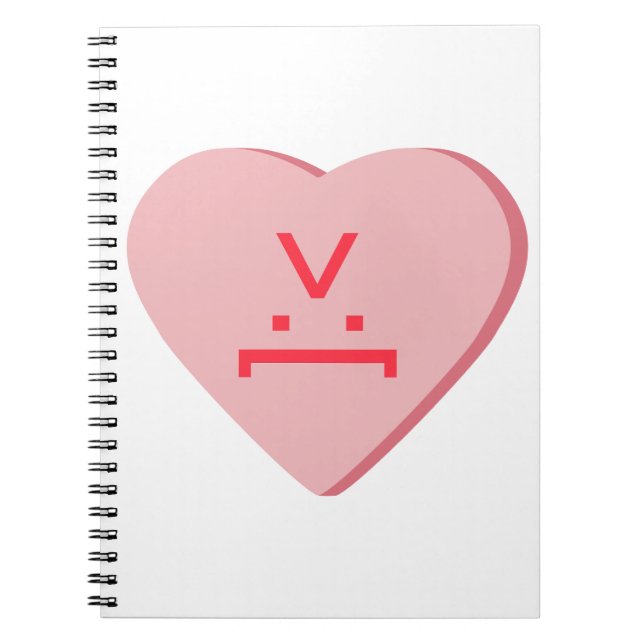 Carnet Coeur de bonbons - Visage diabolique (Devant)