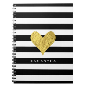 Carnet Coeur de feuille d'or