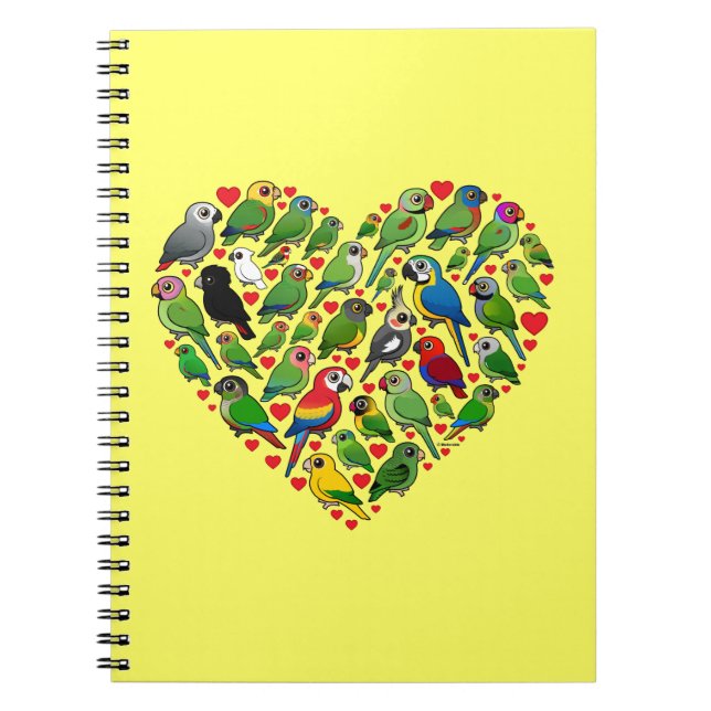 Carnet Coeur de perroquet (Devant)