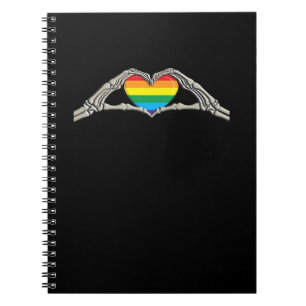 Carnet Coeur des mains osseuses actif