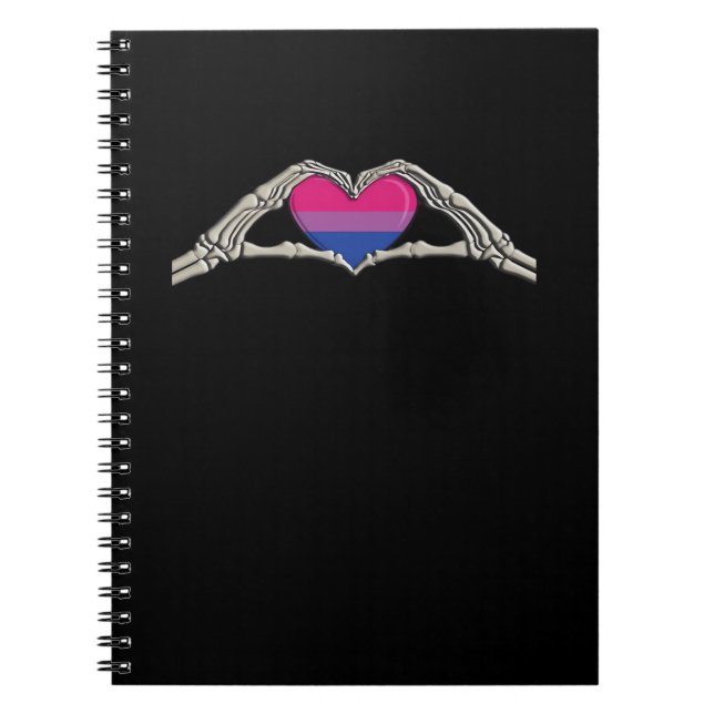 Carnet Coeur des mains osseuses Goth bisexuel (Devant)
